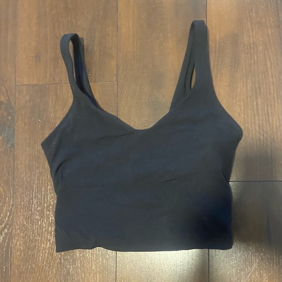 Lululemon black 6 align women’s tank top bra crop - Picture 1 of 4